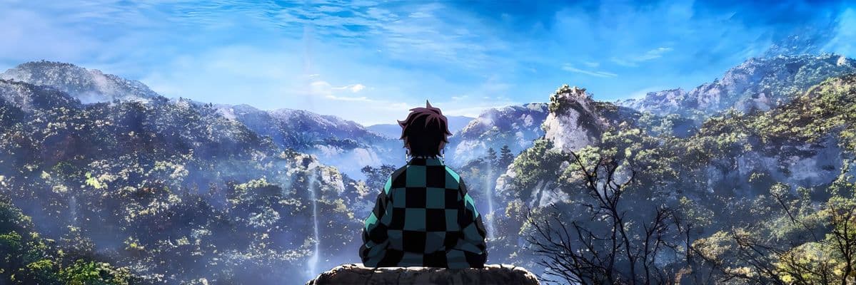 Tanjiro overlooking the mountains
